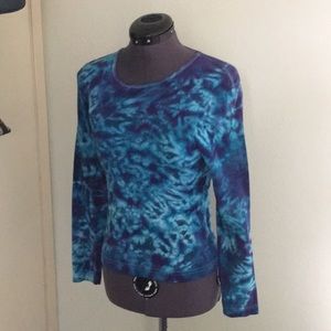 Tie-dye long-sleeved shirt